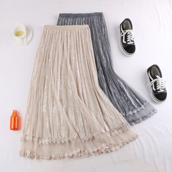 skirts woman high waist beading veet women a-line pleated solid vintage mujer faldas femme jupes mesh skirt knl1, Black
skirts woman high waist beading veet women a-line pleated solid vintage mujer faldas femme jupes mesh skirt knl1, Black