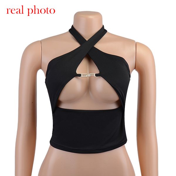 fashion metal chain halter crop for women sleeveless baless cut-out cropped club party outfitshigh quality, White
fashion metal chain halter crop for women sleeveless baless cut-out cropped club party outfitshigh quality, White