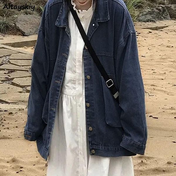 denim jackets women spring leisure solid retro trendy all-match streetwear loose ladies korean style harajuku simple student ins women', Black;brown
denim jackets women spring leisure solid retro trendy all-match streetwear loose ladies korean style harajuku simple student ins women', Black;brown