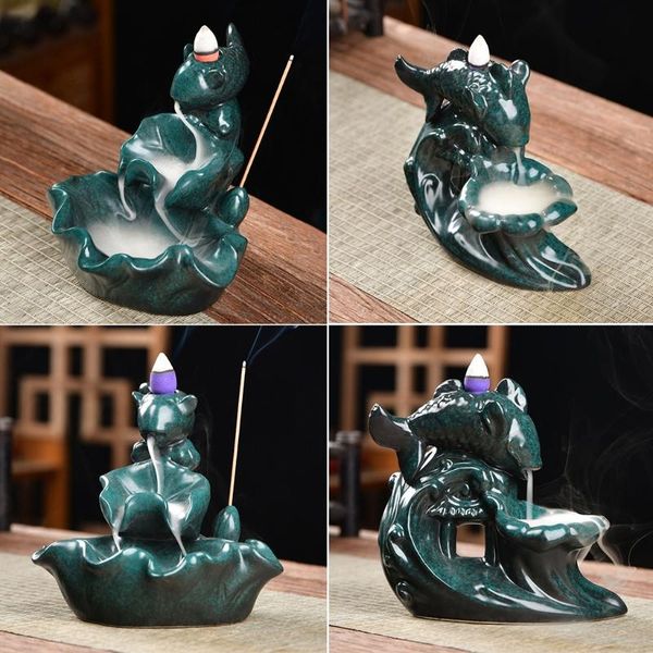 fragrance lamps incense burner holder smoke waterfall backflow ceramics carp home decor
fragrance lamps incense burner holder smoke waterfall backflow ceramics carp home decor