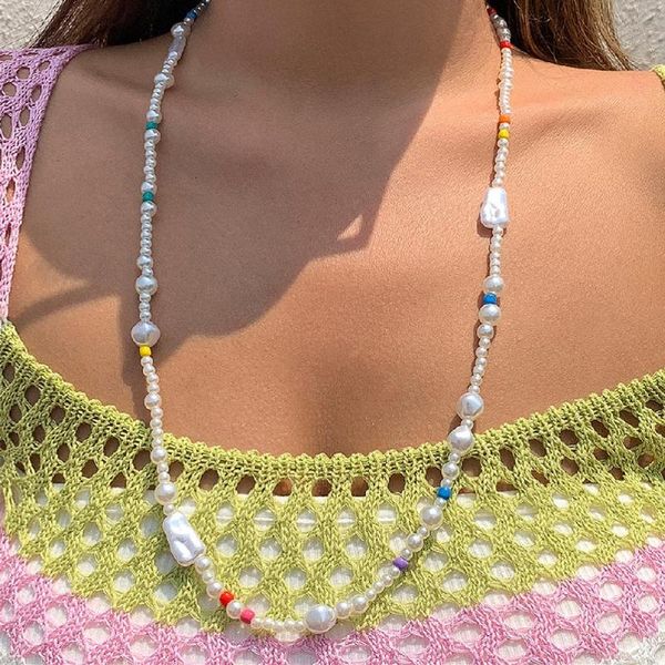 chokers cosysail trendy simple baroque imitation pearls necklace for female girl bohemian long chain sweater jewelry, Golden;silver
chokers cosysail trendy simple baroque imitation pearls necklace for female girl bohemian long chain sweater jewelry, Golden;silver