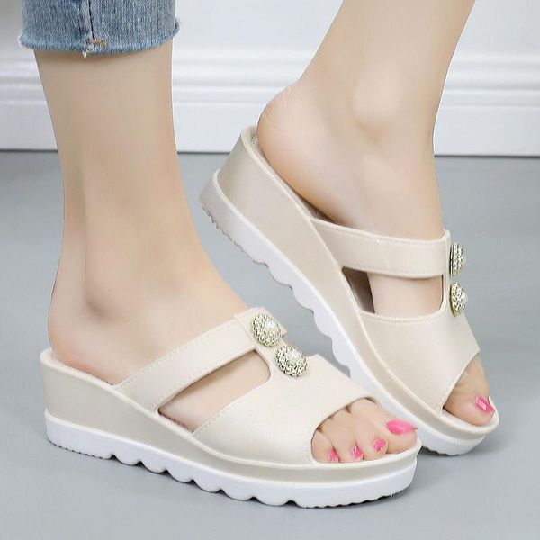 slippers fashion increased female summer wedge heel non-slip shoes 2021 chunky feet thick bottom sandals and 36-40, Black
slippers fashion increased female summer wedge heel non-slip shoes 2021 chunky feet thick bottom sandals and 36-40, Black