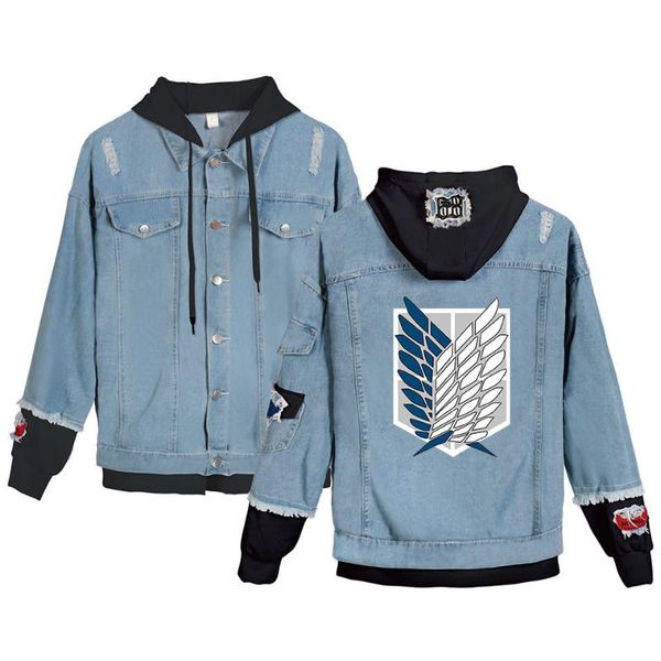 men's jackets attack on titan hoodies denim jacket coat sweatshirt hood cosplay costume, Black;brown
men's jackets attack on titan hoodies denim jacket coat sweatshirt hood cosplay costume, Black;brown