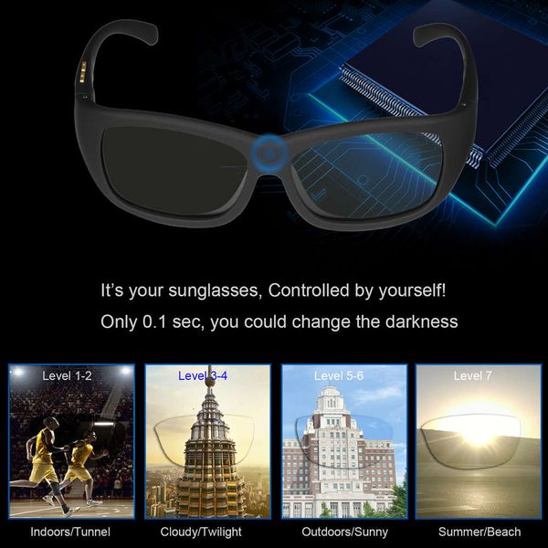 with variable electronic ink control lens smart sunglasses men polarised for riding fish travelling new, Black
with variable electronic ink control lens smart sunglasses men polarised for riding fish travelling new, Black