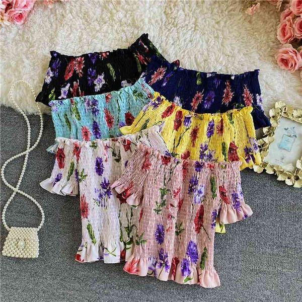 summer sweet shirt print ruffles women's retro korean slim-fitting off shoulder strapless short vintage blouse women 210420, White
summer sweet shirt print ruffles women's retro korean slim-fitting off shoulder strapless short vintage blouse women 210420, White