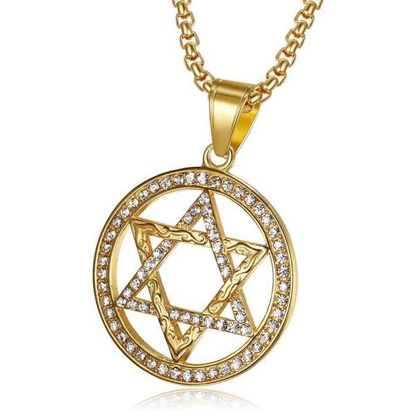 iced out bling star of david pendants with chain stainless steel rhinestone gold color men's hip hop street jewelry drop pendant neckla, Silver
iced out bling star of david pendants with chain stainless steel rhinestone gold color men's hip hop street jewelry drop pendant neckla, Silver