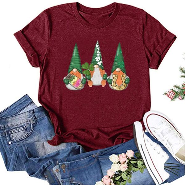 women's t-shirt st. patrick's day printed t-shirts for women casual cotton short sleeve harajuku summer, White
women's t-shirt st. patrick's day printed t-shirts for women casual cotton short sleeve harajuku summer, White