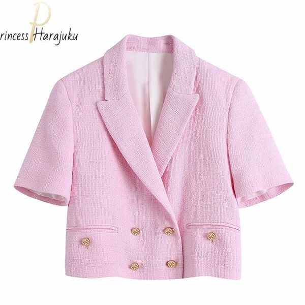 spring and summer women harajuku with buttons tweed cropped blazer coat vintage long sleeve female outerwear chic women's suits & blaze, White;black
spring and summer women harajuku with buttons tweed cropped blazer coat vintage long sleeve female outerwear chic women's suits & blaze, White;black