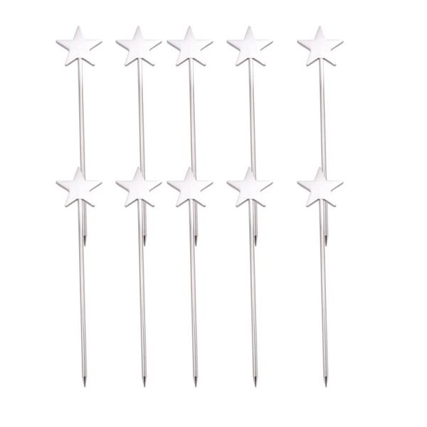 forks 10 pcs 304 stainless steel cocktail picks rustproof star shaped fruit dessert for dinner party banquet (silver)
forks 10 pcs 304 stainless steel cocktail picks rustproof star shaped fruit dessert for dinner party banquet (silver)
