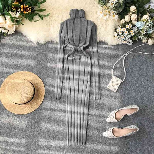 solid color simple slim fit warm dresses women turtleneck all-match knitted dress autumn winter elegant vestidos 210422, Black;gray
solid color simple slim fit warm dresses women turtleneck all-match knitted dress autumn winter elegant vestidos 210422, Black;gray