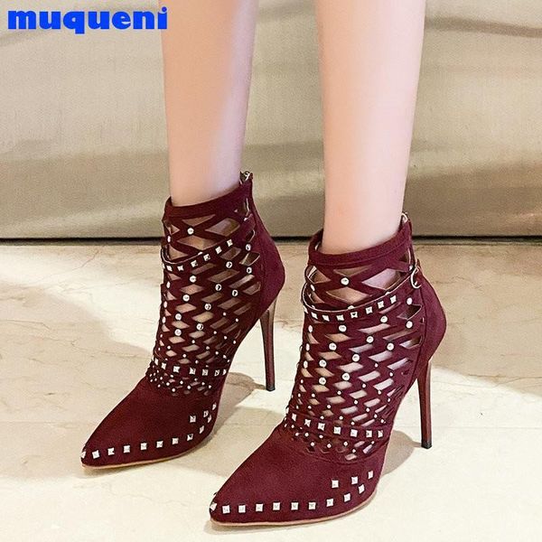 sandals 2021 gladiator summer spring pointed toe rivets studded cut out caged ankle boots stiletto heel women shoes, Black
sandals 2021 gladiator summer spring pointed toe rivets studded cut out caged ankle boots stiletto heel women shoes, Black