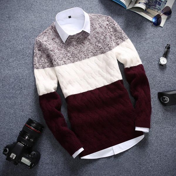 men's sweaters mens sweater autumn winter casual clothing england style o-neck long sleeved thickening pullovers, White;black
men's sweaters mens sweater autumn winter casual clothing england style o-neck long sleeved thickening pullovers, White;black