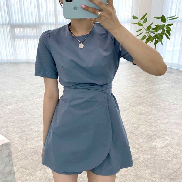 casual vintage o neck short sleeve blue dress women mini lace up waist all-match solid vestido feminino fashion summer clothing 210610, Black;gray
casual vintage o neck short sleeve blue dress women mini lace up waist all-match solid vestido feminino fashion summer clothing 210610, Black;gray