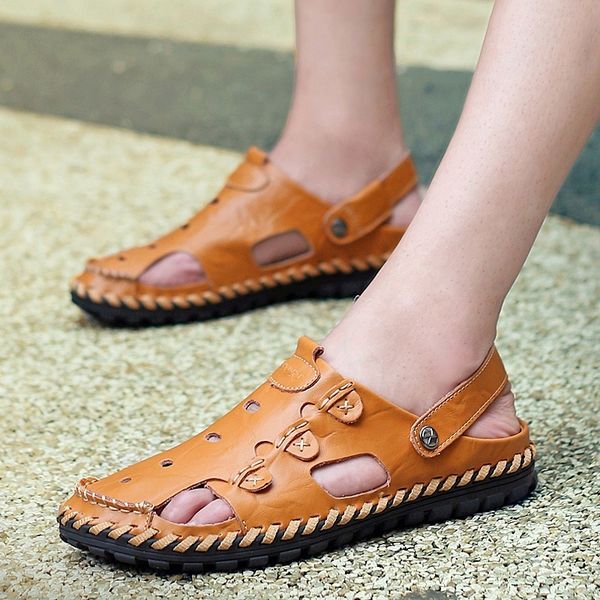 slippers summer men's casual sandals fashion trend cowhide personalized dual purpose wpwx, Black
slippers summer men's casual sandals fashion trend cowhide personalized dual purpose wpwx, Black