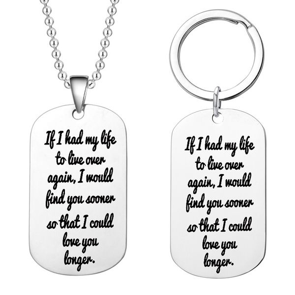 couples keychain necklace to my love european and american fashion jewelry valentine's day gift stainless steel letter diy customized w, Silver
couples keychain necklace to my love european and american fashion jewelry valentine's day gift stainless steel letter diy customized w, Silver