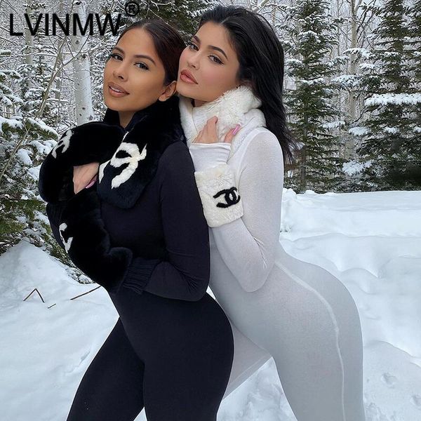 women's jumpsuits & rompers lvinwm solid skinny jumpsuit hight neck long sleeve back zipper 2021 women fashion sporty streetwear outfit, Black;white
women's jumpsuits & rompers lvinwm solid skinny jumpsuit hight neck long sleeve back zipper 2021 women fashion sporty streetwear outfit, Black;white