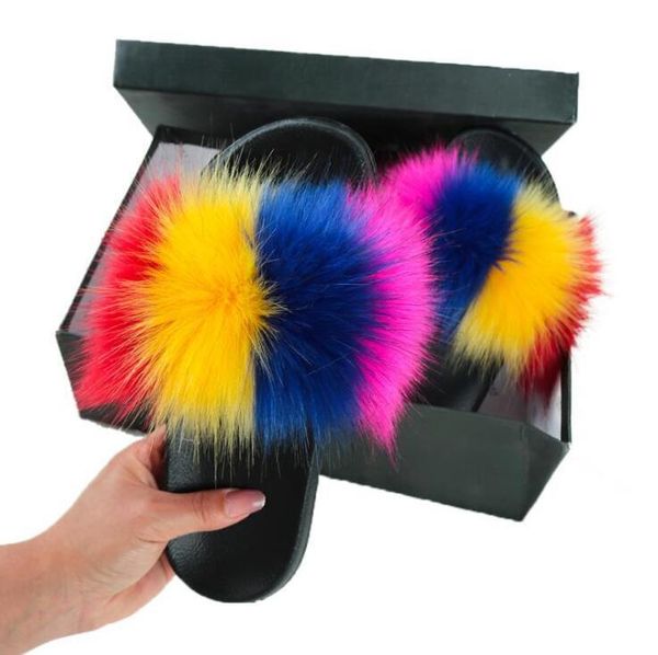 summer fluffy raccoon fur slippers shoes women real flip flop flat furry slides outdoor sandals woman amazing, Black
summer fluffy raccoon fur slippers shoes women real flip flop flat furry slides outdoor sandals woman amazing, Black
