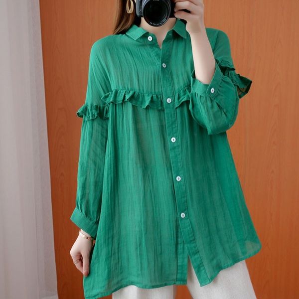 oversized women cotton linen casual shirts new arrival spring simple style solid color loose female long sleeve s2929 210412, White
oversized women cotton linen casual shirts new arrival spring simple style solid color loose female long sleeve s2929 210412, White