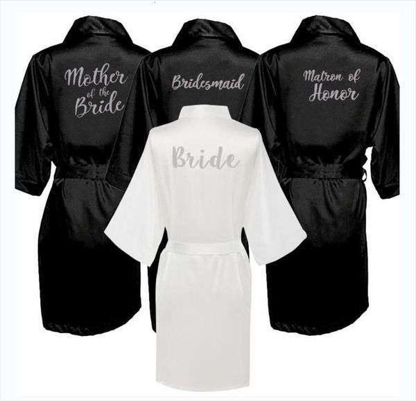 black robe silver grey writing women sleepwear sister of the bride satin bridal party getting ready robes wedding bridesmaid, Black;red
black robe silver grey writing women sleepwear sister of the bride satin bridal party getting ready robes wedding bridesmaid, Black;red