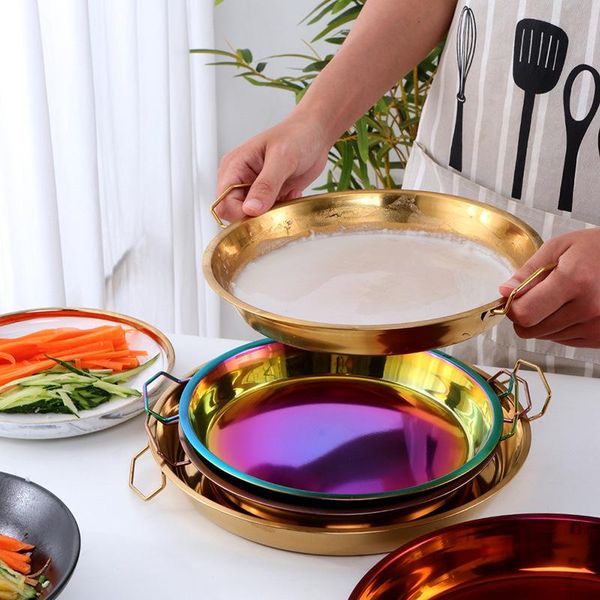 dishes & plates fruit tray for home kitchen stainless steel pan cold noodle making tools round serving cake plate thick party steamed rice d
dishes & plates fruit tray for home kitchen stainless steel pan cold noodle making tools round serving cake plate thick party steamed rice d
