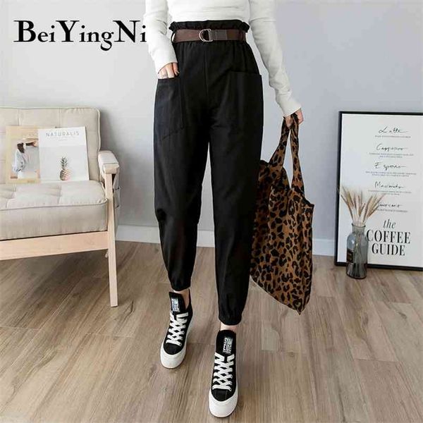 autumn female harem pants solid pockets streetwear casual college korean cargo women plus size trousers bf 210506, Black;white
autumn female harem pants solid pockets streetwear casual college korean cargo women plus size trousers bf 210506, Black;white