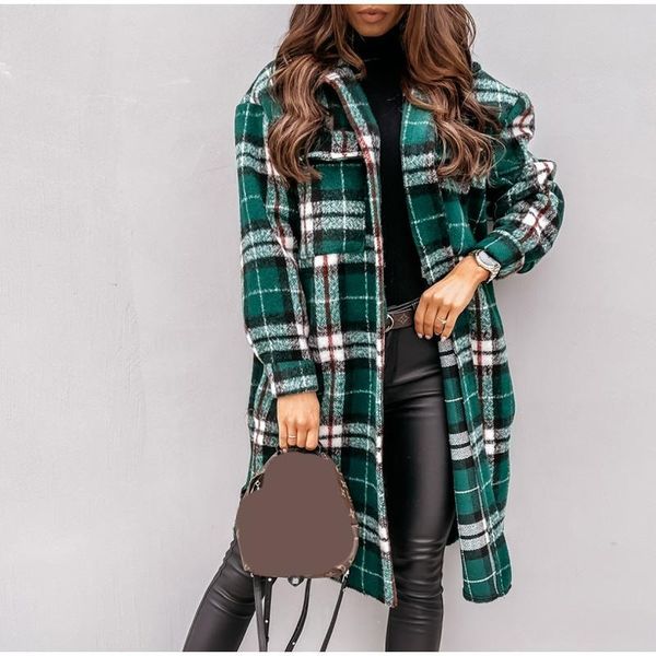 women's wool & blends long sleeve lapel warm trench coats female 2021 autumn winter vintage fashion harajuku plaid thick shirts chic, Black
women's wool & blends long sleeve lapel warm trench coats female 2021 autumn winter vintage fashion harajuku plaid thick shirts chic, Black