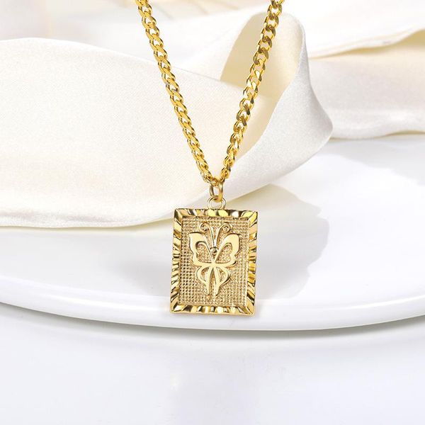 pendant necklaces 2021 bohemian rectangle butterfly choker necklace for women stainless steel clavicle chain fashion female chocker jewelry, Silver
pendant necklaces 2021 bohemian rectangle butterfly choker necklace for women stainless steel clavicle chain fashion female chocker jewelry, Silver
