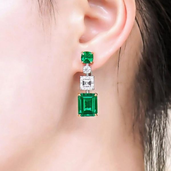 dangle & chandelier green white stud earrings women graceful female wedding anniversary gift, Silver
dangle & chandelier green white stud earrings women graceful female wedding anniversary gift, Silver