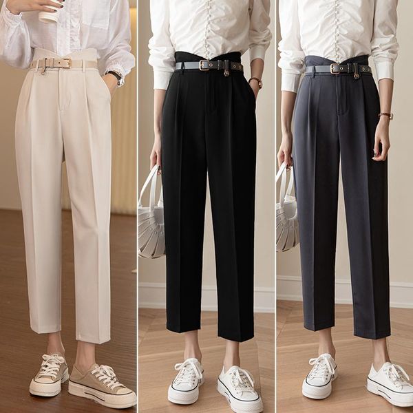 women's pants & capris irregular high waist suits harlan pant women fashion solid color straight casual korean trousers ladies office c, Black;white
women's pants & capris irregular high waist suits harlan pant women fashion solid color straight casual korean trousers ladies office c, Black;white