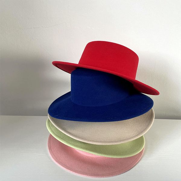 multicolor fedora s for women autumn winter solid flat 100% wool cap female woolen felt hat windproof 2021, Blue;gray
multicolor fedora s for women autumn winter solid flat 100% wool cap female woolen felt hat windproof 2021, Blue;gray