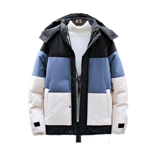 men's down & parkas winter jacket men thicken patchwork hooded warm parka male casual waterproof korean trend coats windbreaker 3xl 4xl, Black
men's down & parkas winter jacket men thicken patchwork hooded warm parka male casual waterproof korean trend coats windbreaker 3xl 4xl, Black
