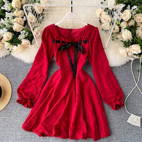 women's sweet dress square collar chic puff sleeve slim fit short mini japan style autumn female vestidos 483 casual dresses, Black;gray
women's sweet dress square collar chic puff sleeve slim fit short mini japan style autumn female vestidos 483 casual dresses, Black;gray