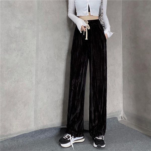 women's pants & capris summer thin ins korean tie dye design sense black high waist loose wide leg straight, Black;white
women's pants & capris summer thin ins korean tie dye design sense black high waist loose wide leg straight, Black;white