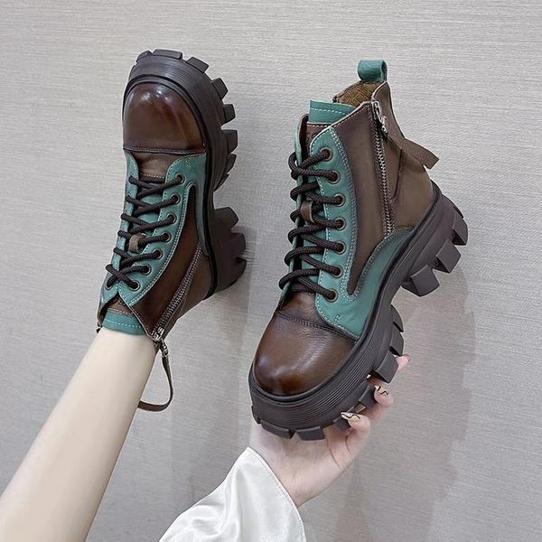 boots autumn winter handmade genuine leather women's short female thick-soled retro ethnic style cowhidemotorcycle, Black
boots autumn winter handmade genuine leather women's short female thick-soled retro ethnic style cowhidemotorcycle, Black