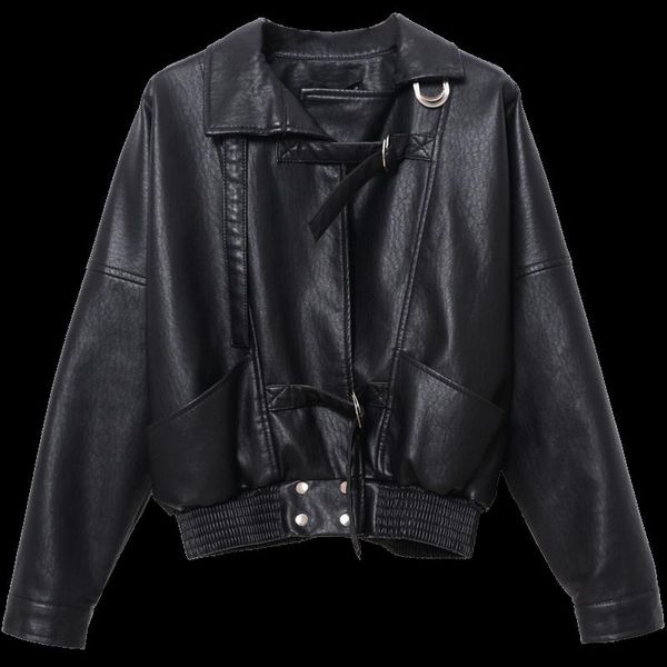 women's leather & faux women 's jacket 2021 korean style black loose motorcycle pu short long sleeve casual
women's leather & faux women 's jacket 2021 korean style black loose motorcycle pu short long sleeve casual