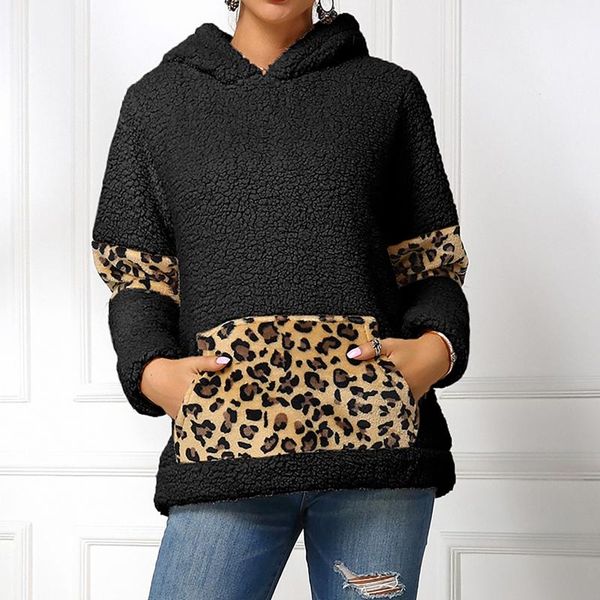 women's hoodies & sweatshirts women winter hoodie leopard printed pocket plush fleece warm long sleeve leisure pullover sweatshirt casu, Black
women's hoodies & sweatshirts women winter hoodie leopard printed pocket plush fleece warm long sleeve leisure pullover sweatshirt casu, Black