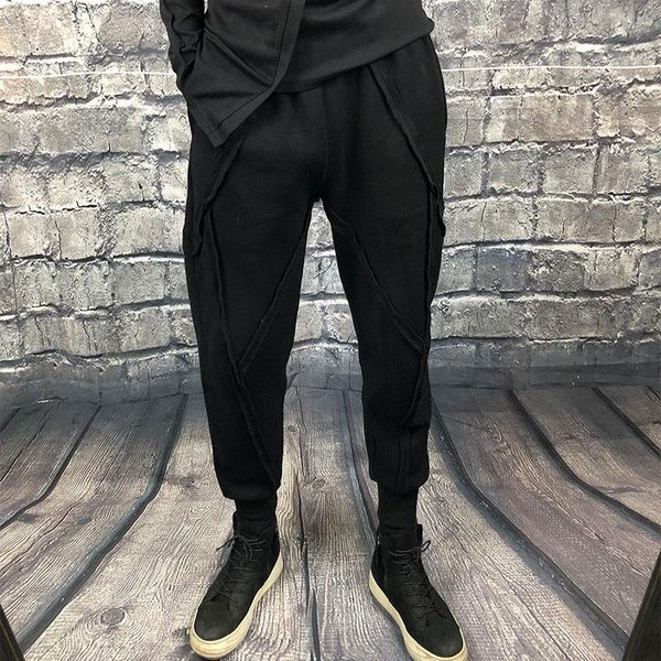 men's pants black slim fit autumn and winter original design personalized sewing loose radish casual bunch fashion
men's pants black slim fit autumn and winter original design personalized sewing loose radish casual bunch fashion