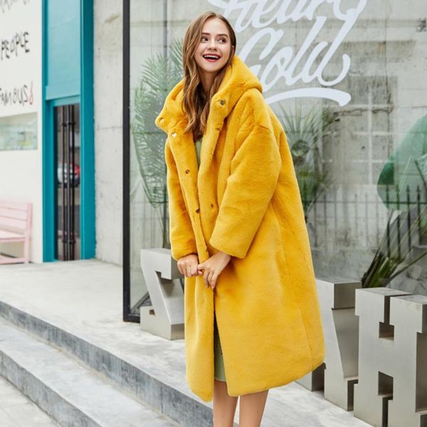 women's fur & faux gamporl coat mink plush clothes with pockets fashion ladies plus size hooded 2021 lapel outerwear, Black
women's fur & faux gamporl coat mink plush clothes with pockets fashion ladies plus size hooded 2021 lapel outerwear, Black