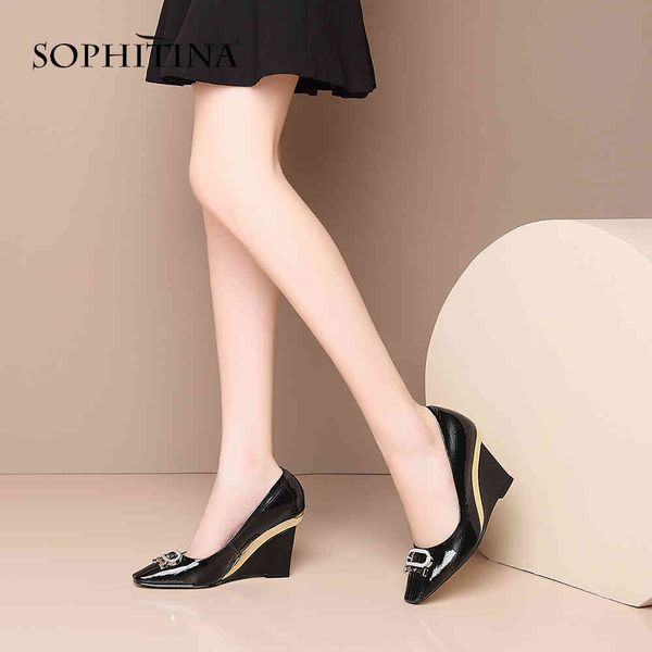 sophitina wedges pumps women office geometric decoration square toe atmosphere elegant pumps handmade casual shoes women so497 210513, Black
sophitina wedges pumps women office geometric decoration square toe atmosphere elegant pumps handmade casual shoes women so497 210513, Black
