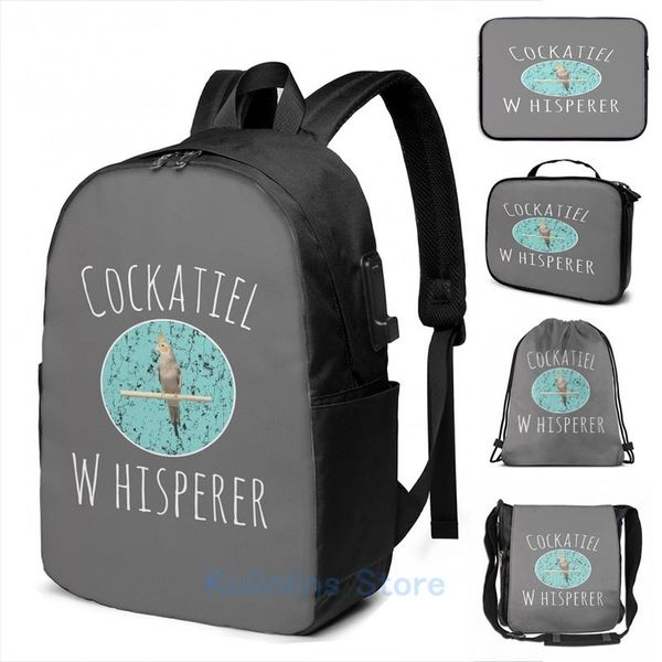 backpack funny graphic print fun cockatiel whisperer gift design usb charge men school bags women bag travel laptop 
backpack funny graphic print fun cockatiel whisperer gift design usb charge men school bags women bag travel laptop