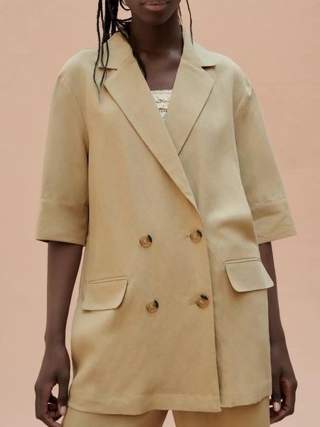 summer women's suit fashion wear double breasted loose v-collar blazers coat vintage elbow sleeves solid color outerwear suits &, White;black
summer women's suit fashion wear double breasted loose v-collar blazers coat vintage elbow sleeves solid color outerwear suits &, White;black