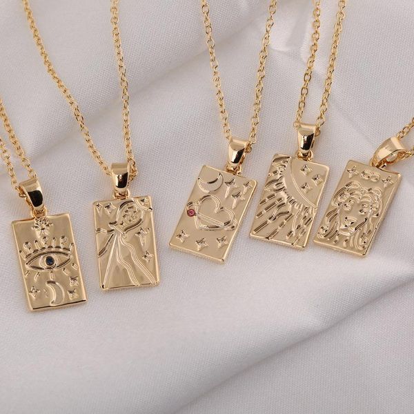 chains 2021 arrival tarot card carvings signet pendant necklace for women collarbone link chain simple sun choker jewelry, Silver
chains 2021 arrival tarot card carvings signet pendant necklace for women collarbone link chain simple sun choker jewelry, Silver