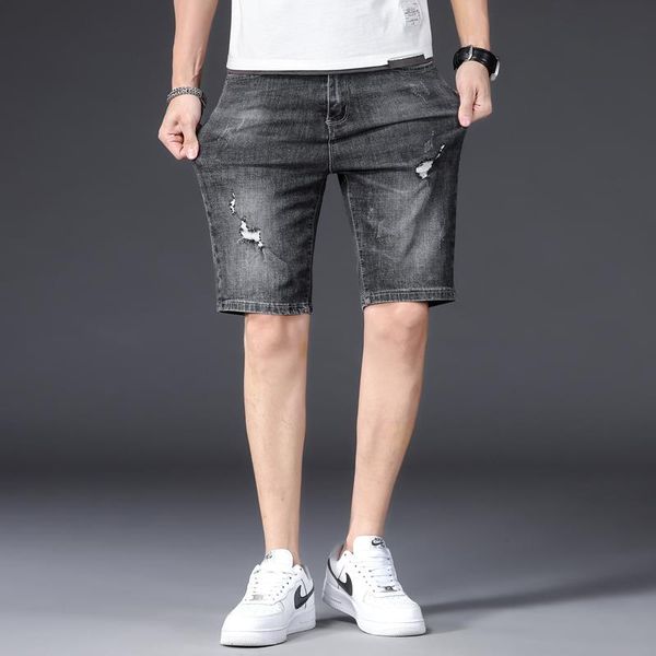 men's shorts mens summer jeans cotton denim stretch short ripped fashion casual hole male, White;black
men's shorts mens summer jeans cotton denim stretch short ripped fashion casual hole male, White;black