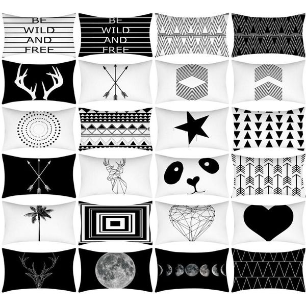 pillow case nordic black and white geometric peach skin cover car sofa cushion waist 30*50cm
pillow case nordic black and white geometric peach skin cover car sofa cushion waist 30*50cm