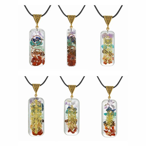 7 chakra energy pendant orgonite necklace rainbow crystal pendants yoga meditation necklaces resin jewelry for women men, Silver
7 chakra energy pendant orgonite necklace rainbow crystal pendants yoga meditation necklaces resin jewelry for women men, Silver
