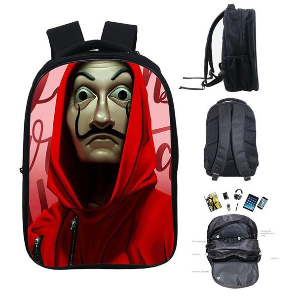 backpack halloween rucksack money heist print lacasa de papel men school bags for teenage girls bookbag women lapbag
backpack halloween rucksack money heist print lacasa de papel men school bags for teenage girls bookbag women lapbag