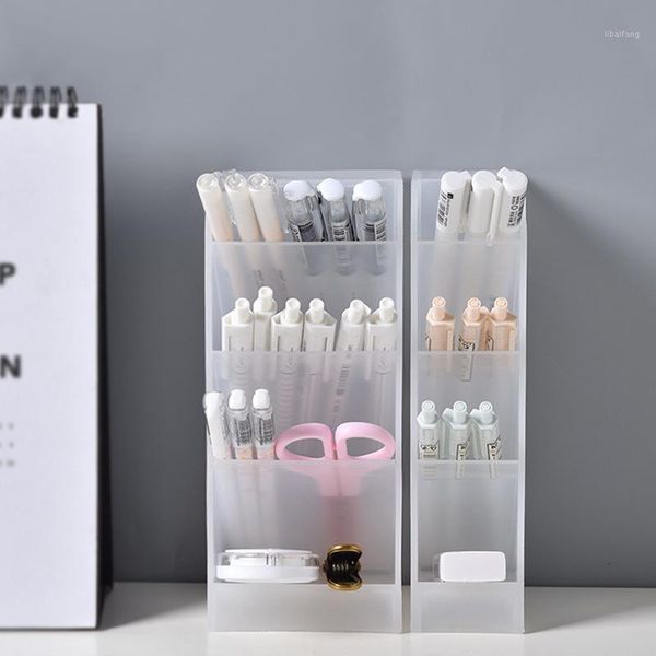 storage bottles & jars desklarge grid frosted box desk stationery rack transparent makeup tube oblique-inserted pen holder
storage bottles & jars desklarge grid frosted box desk stationery rack transparent makeup tube oblique-inserted pen holder