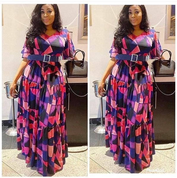 spring and autumn fashion style african women v-neck printing plus size long dress dresses for ethnic clothing, Red
spring and autumn fashion style african women v-neck printing plus size long dress dresses for ethnic clothing, Red