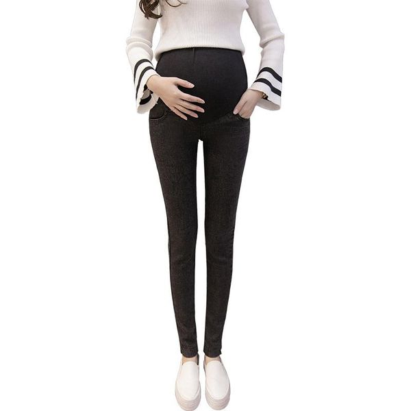 maternity bottoms spring and autumn korean jeans washing elastic high waist abdominal support jacket, White
maternity bottoms spring and autumn korean jeans washing elastic high waist abdominal support jacket, White