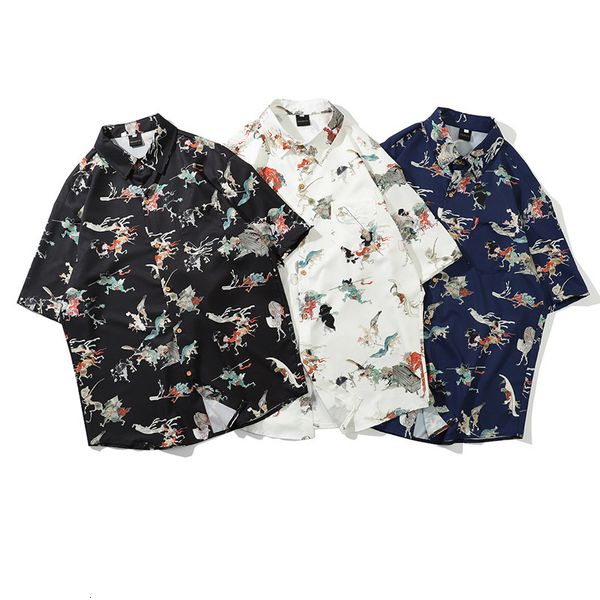 mens shirts retro chinese style print casual baggy bermuda beach short sleeve fashion casual all-match couple streetwear, White;black
mens shirts retro chinese style print casual baggy bermuda beach short sleeve fashion casual all-match couple streetwear, White;black